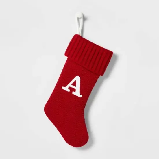 Knit Monogram Christmas Stocking Red - Wondershop&trade; image {3}