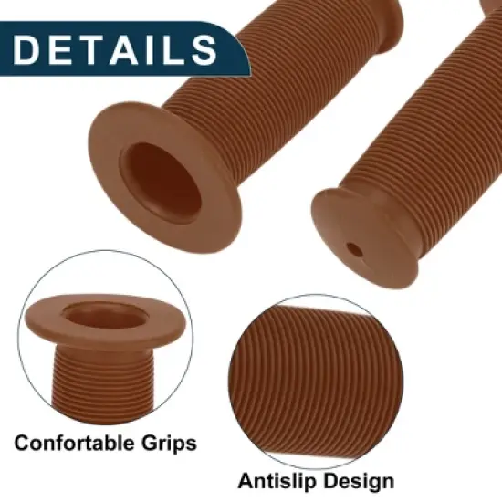 Unique Bargains Bike Handlebar Grips Covers 3.35" Brown 1 Pair image {3}