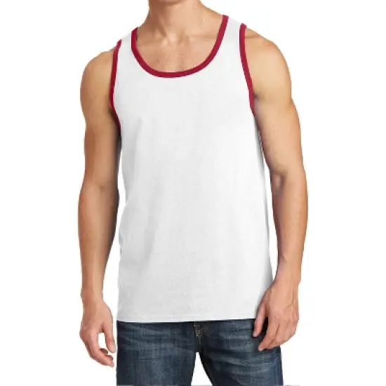 Mafoose Mens Solid Cotton Tank Top Sleeveless Tee Shirt for Sports, Gym, Fitness, Beach image {10}