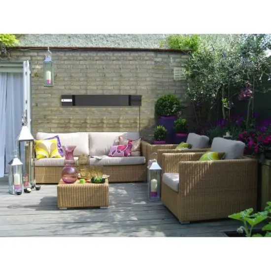 Glareless Wall Mounted Infrared Electric Outdoor Heater with Remote - Black - EnerG+ image {5}