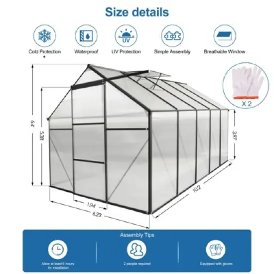 Polycarbonate Greenhouse for Outdoors in Winter image {5}