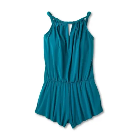 Women's UPF 50 High Neck Swim Romper with Pockets One Piece Swimsuit - Aqua Green&reg; image {5}