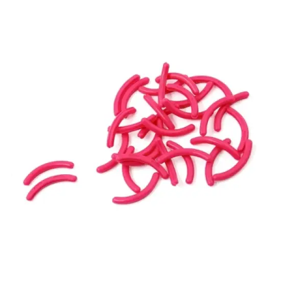 Unique Bargains 30pcs Rubber Makeup Eyelash Curler Refill Replace Pads 1.4" x 0.2" Rose Red image {2}