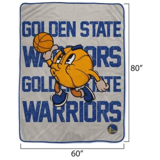 NBA Golden State Warriors 60"x80" Cartoon Basketball Ultra Cozy Blanket image {2}