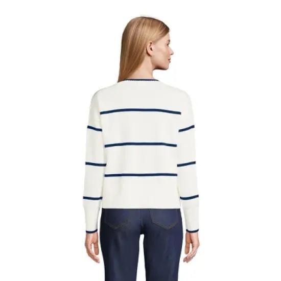 Lands' End Women's Drifter Cotton Easy Fit Crew Neck Sweater image {1}