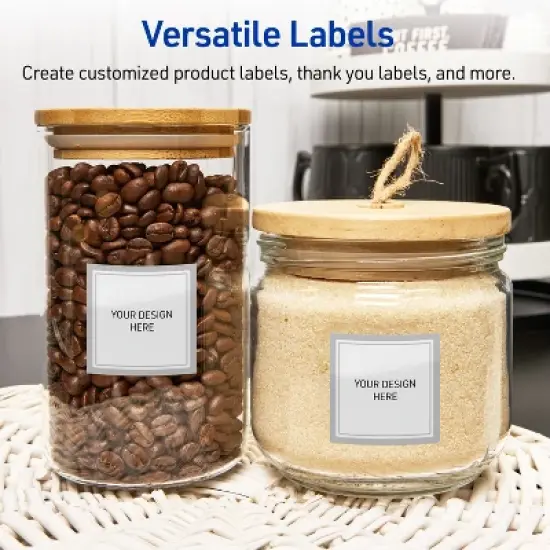 Avery Square Labels, Silver Border, 2" x 2", 120ct image {5}