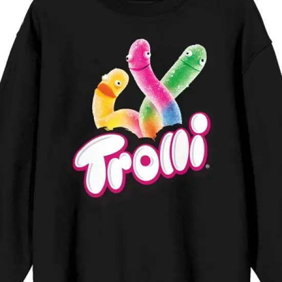 Trolli Gummy Worms Men's Black Sweatshirt image {1}