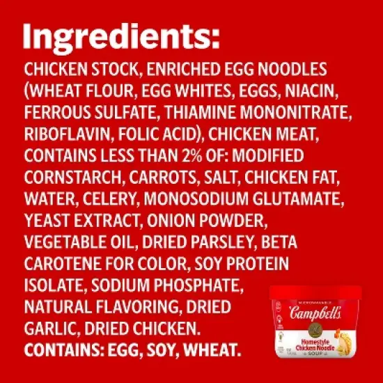Campbell's&reg; Homestyle Chicken Noodle Soup   Microwavable Bowl - 15.4oz image {4}