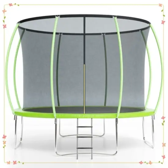Trampoline  12FT with Enclosure & Ladder, ASTM Approved Heavy-Duty Outdoor image {9}