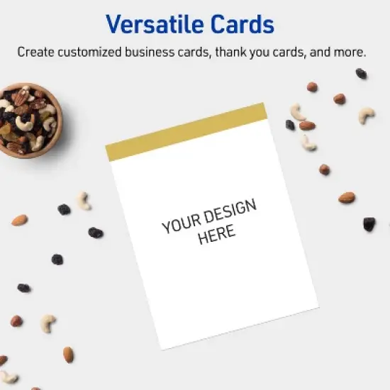 Avery Printable Rectangle Postcards, Gold-Dipped Edge, 4" x 6", Matte White Rectangle Postcards, Laser/Inkjet, 20ct, Great for Postcards image {5}