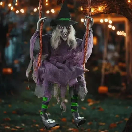 Fun World Swinging Witch 36" Halloween Decoration image {2}