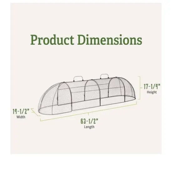 Gardener&rsquo;s Supply Company Chicken Wire Cloche Garden Plot Plants Cover Protector | Sturdy Arch Metal Tunnel Cage Flowerbeds and Seedlings Garden image {2}