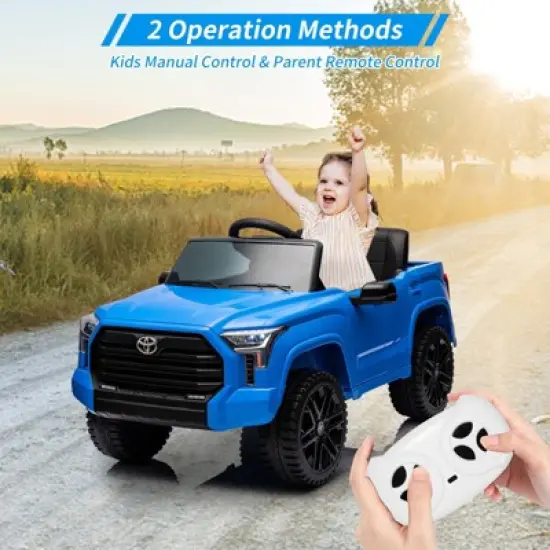 Ride on Car for Kids, Licensed Toyota Ride on Truck, Battery Powered Electric Car with Remote Control, MP3, LED Lights, for 3+ image {1}