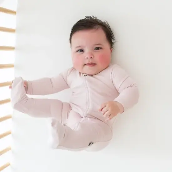 Kyte Baby Zippered Footie in Blush image {3}