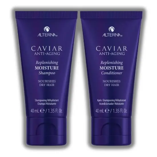Alterna Caviar Sulfate-Free Moisture Shampoo & Conditioner (1.35 oz) Travel Size Duo Set - Restores Shine, Reduced Breakage image {2}