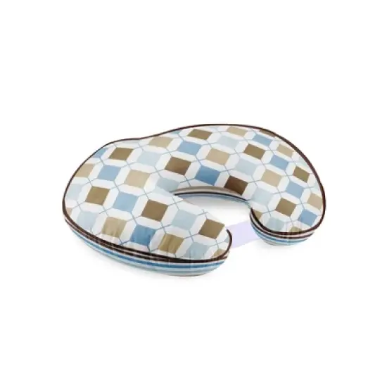 Bacati - 3 pc Mod Diamond/Stripes Aqua Chocolate Hugster Feeding & Infant Support Nursing Pillow image {5}