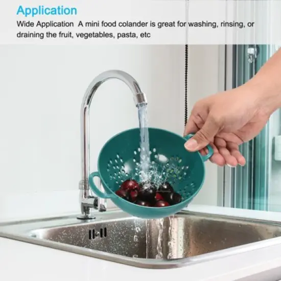 Unique Bargains Kitchen Plastic Rice Washing Drainer Basket Colander with Double Handles image {4}