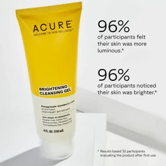 Acure Brightening Cleansing Gel - Citrus - 4 fl oz image {4}