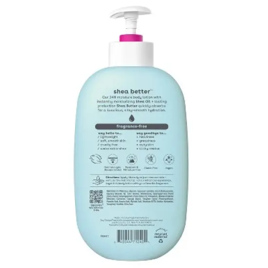 eos Shea Better 24H Moisture Body Lotion - Fragrance Free - 16 fl oz image {6}