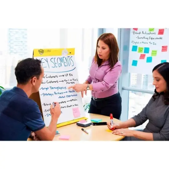 Post-it Self-Stick Easel Pad, 20 x 23 Inches, Unruled, White, 20 Sheets image {1}