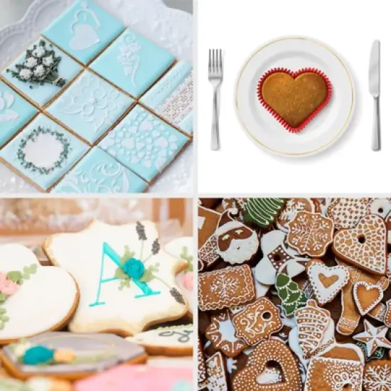 Unique Bargains Versatile Rust-proof Durable Dishwasher Safe Cookie Cutter Set Silver Tone 4 Pcs image {4}
