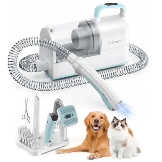 HiCOZY 6-in-1 Pet Grooming Vacuum, 50dB Quiet Dog Cat Vacuum 2L Dust Cup image {6}