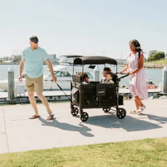 WONDERFOLD W4 Elite Pro Wagon Stroller - Charcoal Gray image {3}