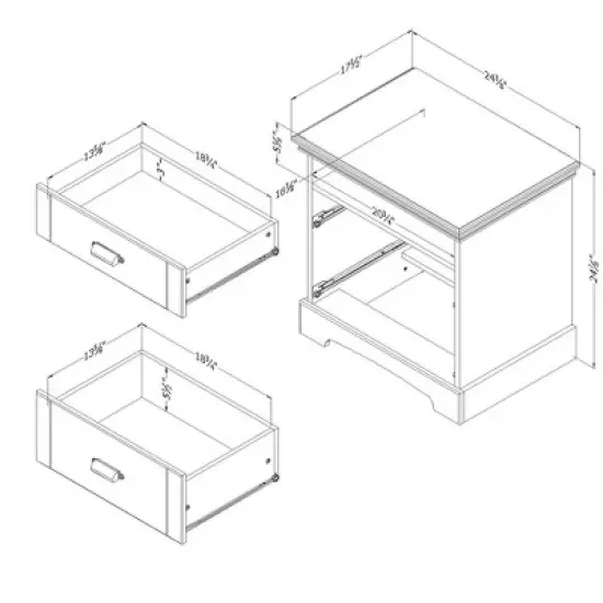 Lilak 2 Drawer Nightstand - South Shore image {8}