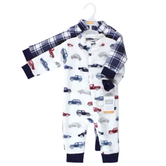 Hudson Baby Infant Boy Plush Jumpsuits, Cars image {1}