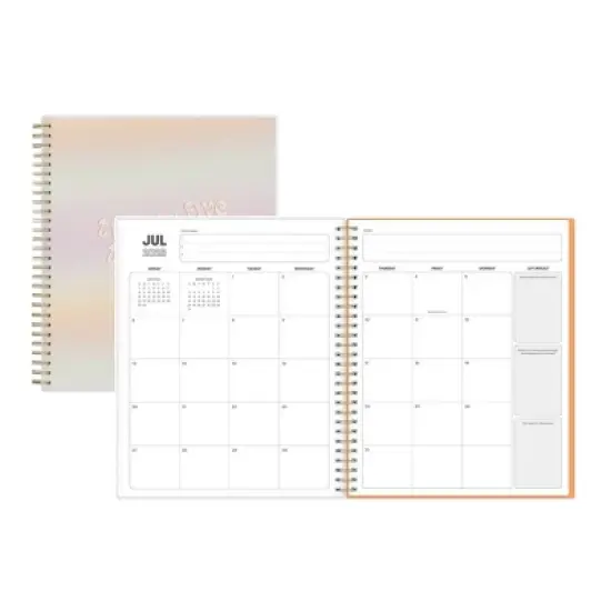 Blue Sky 8"x10" 2025-2026 Weekly/Monthly Spiral Planner Smooth Frosted Mayana Ombre image {3}