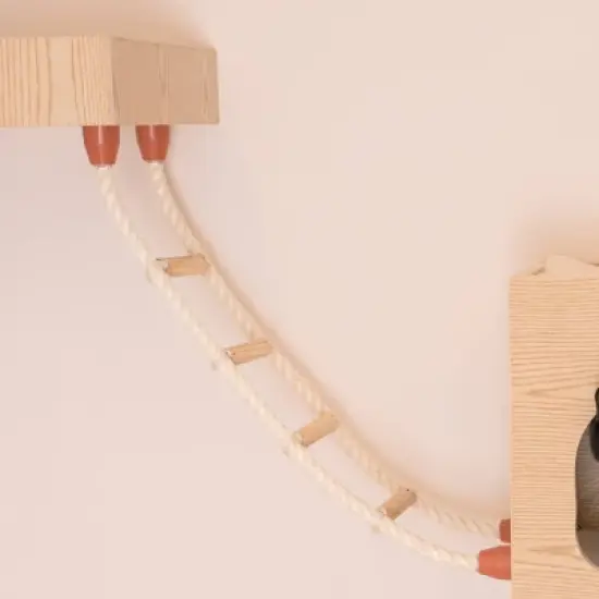 Armarkat Real Wood Wall Series Soft Cat Ladder image {1}