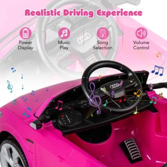 Infans 12V Kids Ride On Car w/Remote Control 4 Wheels Suspension 3 Speeds LED Headlight image {6}