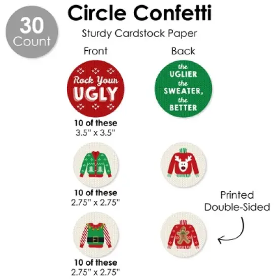 Big Dot of Happiness Ugly Sweater - Holiday and Christmas Party Supplies Decoration Kit - Decor Galore Party Pack - 51 Pieces image {7}