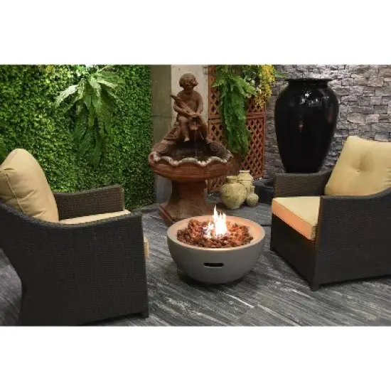 Nantucket 27" Natural Gas Fire Pit Outdoor Backyard Patio Heater - Elementi image {2}
