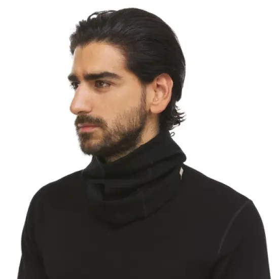 Minus33 Merino Wool Expedition - Brushed Neck Gaiter Kodiak Fleece Black image {3}