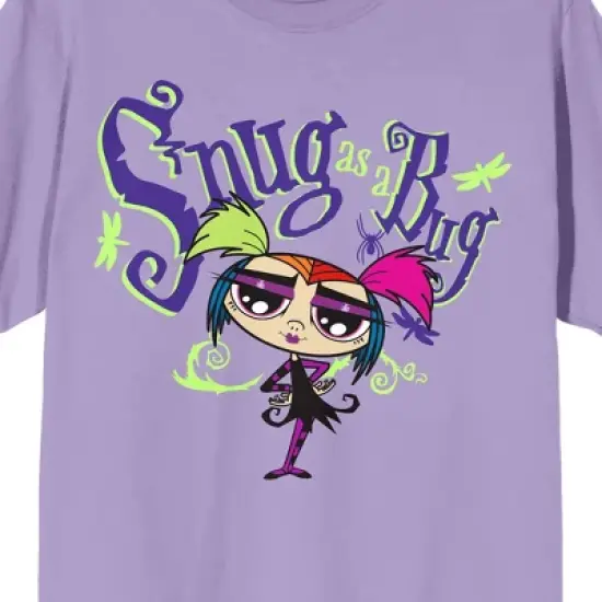 Growing Up Creepie Snug As A Bug Crew Neck Short Sleeve Purple Haze Women's T-shirt image {1}