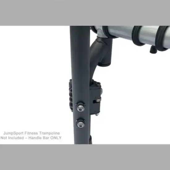JumpSport Quick Release Handle Bar Accessory for 39-Inch Straight or Arched Leg Fitness Trampolines with 10 Adjustable Height Settings, Black image {2}