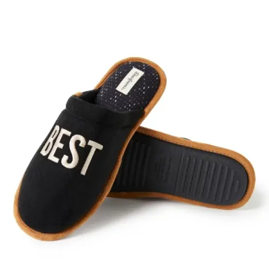Dearfoams Men's Tanner Microsuede Father's Day Dad Scuff Slippers image {1}