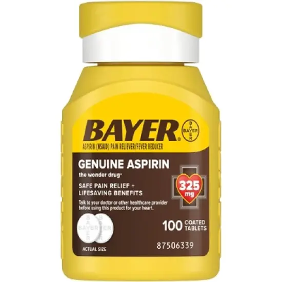 Bayer Genuine Aspirin Tablet 100 Ct image {2}