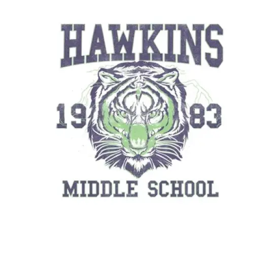 Girl's Stranger Things Hawkins Middle School Tiger T-Shirt image {1}