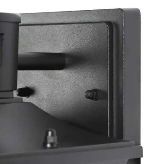 LNC 12" Metal/Glass Cage Modern Iron Outdoor Wall Light Matte Black: Waterproof, PIR Motion Sensor, Dusk to Dawn Photocell Control image {8}