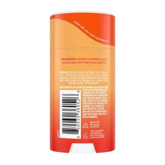Lume Whole Body Smooth Solid Deodorant Stick - Citrus/Tangerine Scent - 2.6oz image {3}