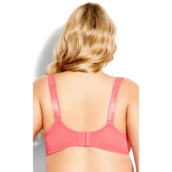 Women's Plus Size Fashion Plunge Bra - tea rose | AVENUE image {1}
