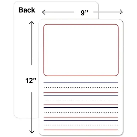 SCRIBBLEDO Story Lined 9&rdquo;x12&rdquo; Dry Erase Writing & Drawing Board image {1}