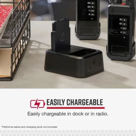 Li-Ion Replacement Battery for Cobra&reg; Performa 400/450 2-Way Handheld Business Radios, 0010078-1 in Black image {6}