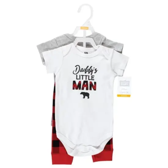 Hudson Baby Unisex Baby Cotton Bodysuit and Pant Set, Buffalo Plaid Family image {1}