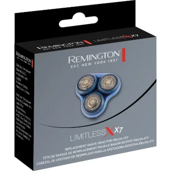 Remington Rotary Shaver Replacement Head Compatible with Remington Limitless X7 Shaver, Titanium Twin Track Blades image {1}