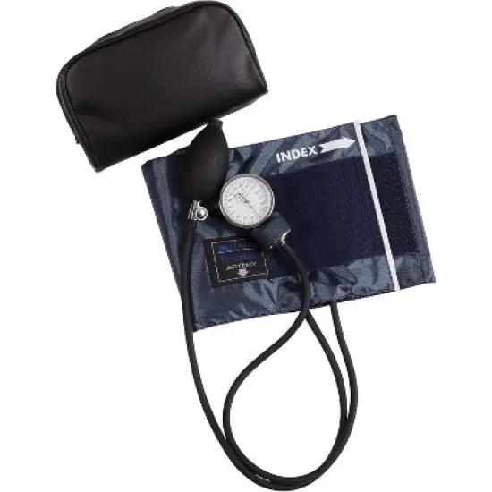 MABIS Precision Series Aneroid Sphygmomanometer Manual Blood Pressure Set with Calibratrated Nylon Cuff and Carrying Case, Adult Large image {2}