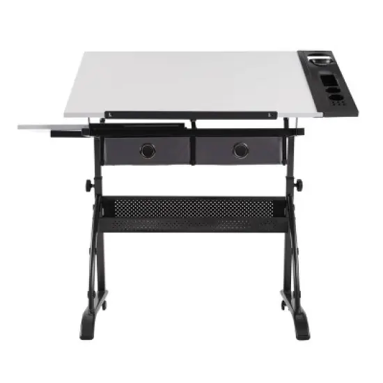 Core Drawing Table and Stool Set Charcoal Black/White - studio designs image {1}
