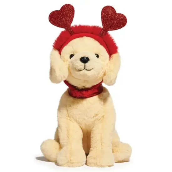 FAO Schwarz 12" Sparklers Toy Plush Labrador with Removable Red Heart Boppers image {5}